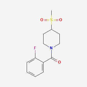 (2-Fluorophenyl)(4-(methylsulfonyl)piperidin-1-yl)methanone