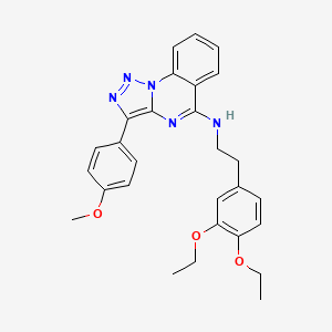 N-(3,4-diethoxyphenethyl)-3-(4-methoxyphenyl)-[1,2,3]triazolo[1,5-a]quinazolin-5-amine