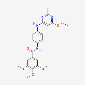 N-(4-((6-ethoxy-2-methylpyrimidin-4-yl)amino)phenyl)-3,4,5-trimethoxybenzamide