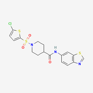 N-(benzo[d]thiazol-6-yl)-1-((5-chlorothiophen-2-yl)sulfonyl)piperidine-4-carboxamide