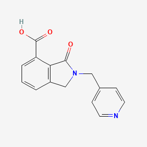 molecular formula C15H12N2O3 B2972343 3-Oxo-2-pyridin-4-ylmethyl-2,3-dihydro-1H-isoindole-4-carboxylic acid CAS No. 842974-44-1
