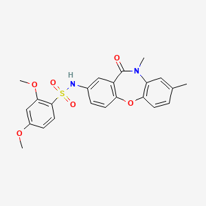 N-(8,10-dimethyl-11-oxo-10,11-dihydrodibenzo[b,f][1,4]oxazepin-2-yl)-2,4-dimethoxybenzenesulfonamide
