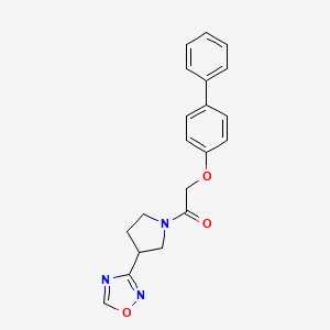 1-(3-(1,2,4-Oxadiazol-3-yl)pyrrolidin-1-yl)-2-([1,1'-biphenyl]-4-yloxy)ethanone