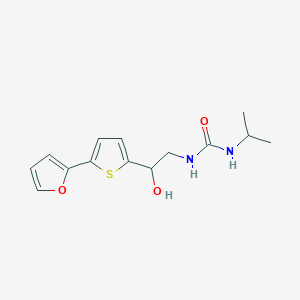 molecular formula C14H18N2O3S B2972370 1-[2-[5-(Furan-2-yl)thiophen-2-yl]-2-hydroxyethyl]-3-propan-2-ylurea CAS No. 2309554-00-3