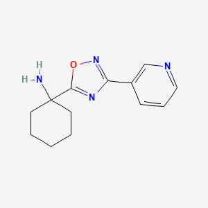 [1-(3-Pyridin-3-yl-1,2,4-oxadiazol-5-yl)cyclohexyl]amine