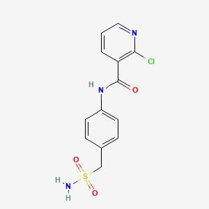 molecular formula C13H12ClN3O3S B2972377 2-chloro-N-[4-(sulfamoylmethyl)phenyl]pyridine-3-carboxamide CAS No. 1147536-75-1