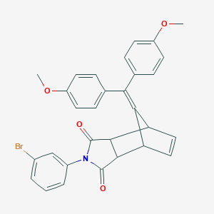 molecular formula C30H24BrNO4 B297238 10-[Bis(4-methoxyphenyl)methylene]-4-(3-bromophenyl)-4-azatricyclo[5.2.1.0~2,6~]dec-8-ene-3,5-dione 