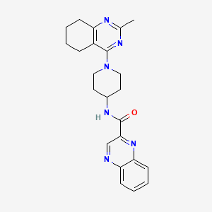 molecular formula C23H26N6O B2972386 N-(1-(2-methyl-5,6,7,8-tetrahydroquinazolin-4-yl)piperidin-4-yl)quinoxaline-2-carboxamide CAS No. 2034596-04-6