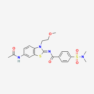 (Z)-N-(6-acetamido-3-(2-methoxyethyl)benzo[d]thiazol-2(3H)-ylidene)-4-(N,N-dimethylsulfamoyl)benzamide