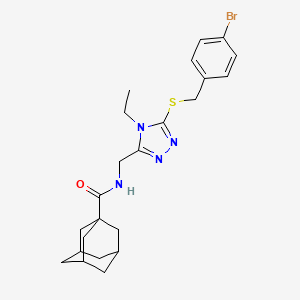 N-[[5-[(4-bromophenyl)methylsulfanyl]-4-ethyl-1,2,4-triazol-3-yl]methyl]adamantane-1-carboxamide