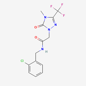 N-(2-chlorobenzyl)-2-(4-methyl-5-oxo-3-(trifluoromethyl)-4,5-dihydro-1H-1,2,4-triazol-1-yl)acetamide