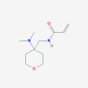 molecular formula C11H20N2O2 B2972402 N-[[4-(Dimethylamino)oxan-4-yl]methyl]prop-2-enamide CAS No. 2308440-97-1