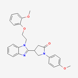 4-{1-[2-(2-methoxyphenoxy)ethyl]-1H-benzimidazol-2-yl}-1-(4-methoxyphenyl)pyrrolidin-2-one