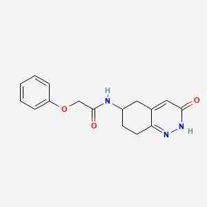 molecular formula C16H17N3O3 B2972406 N-(3-氧代-2,3,5,6,7,8-六氢环辛并[b]吡啶-6-基)-2-苯氧基乙酰胺 CAS No. 1904407-05-1
