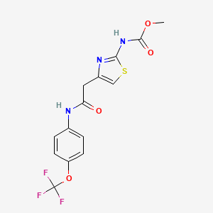 Methyl (4-(2-oxo-2-((4-(trifluoromethoxy)phenyl)amino)ethyl)thiazol-2-yl)carbamate