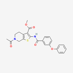 Methyl 6-acetyl-2-(3-phenoxybenzamido)-4,5,6,7-tetrahydrothieno[2,3-c]pyridine-3-carboxylate