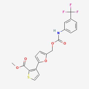 Methyl3-(5-((((3-(trifluoromethyl)anilino)carbonyl)oxy)methyl)-2-furyl)-2-thiophenecarboxylate