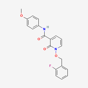 molecular formula C20H17FN2O4 B2972423 1-[(2-fluorophenyl)methoxy]-N-(4-methoxyphenyl)-2-oxopyridine-3-carboxamide CAS No. 868678-85-7