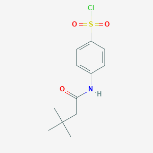molecular formula C12H16ClNO3S B2972451 4-(3,3-Dimethylbutanamido)benzene-1-sulfonyl chloride CAS No. 1016741-63-1