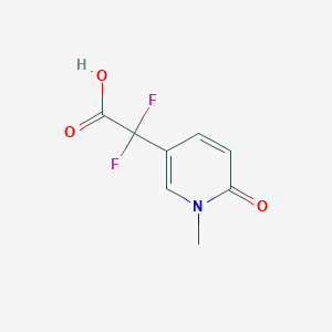 molecular formula C8H7F2NO3 B2972460 2,2-Difluoro-2-(1-methyl-6-oxo-1,6-dihydropyridin-3-yl)acetic acid CAS No. 1860877-05-9