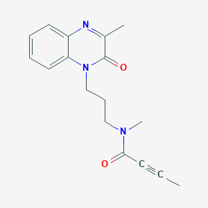 N-Methyl-N-[3-(3-methyl-2-oxoquinoxalin-1-yl)propyl]but-2-ynamide