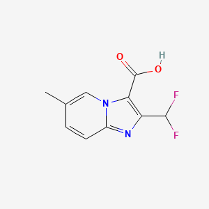 molecular formula C10H8F2N2O2 B2972475 2-(Difluoromethyl)-6-methylimidazo[1,2-a]pyridine-3-carboxylic acid CAS No. 2168187-84-4