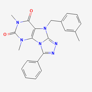 1,3-Dimethyl-5-[(3-methylphenyl)methyl]-8-phenylpurino[8,9-c][1,2,4]triazole-2,4-dione