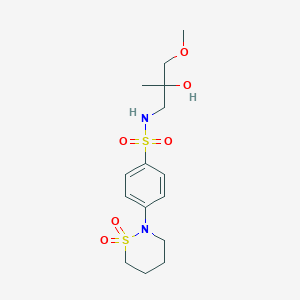 4-(1,1-dioxido-1,2-thiazinan-2-yl)-N-(2-hydroxy-3-methoxy-2-methylpropyl)benzenesulfonamide