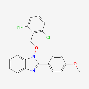 molecular formula C21H16Cl2N2O2 B2972507 1-[(2,6-二氯苄基)氧基]-2-(4-甲氧基苯基)-1H-1,3-苯并咪唑 CAS No. 339009-69-7
