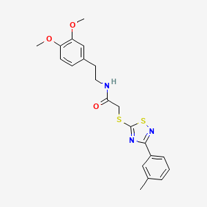 N-(3,4-dimethoxyphenethyl)-2-((3-(m-tolyl)-1,2,4-thiadiazol-5-yl)thio)acetamide