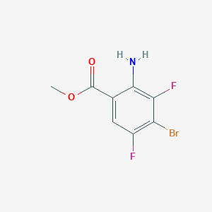 molecular formula C8H6BrF2NO2 B2972518 Methyl 2-amino-4-bromo-3,5-difluorobenzoate CAS No. 2110119-64-5
