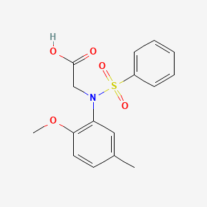 molecular formula C16H17NO5S B2972521 N-(2-methoxy-5-methylphenyl)-N-(phenylsulfonyl)glycine CAS No. 503592-18-5