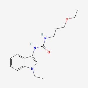 molecular formula C16H23N3O2 B2972522 1-(3-ethoxypropyl)-3-(1-ethyl-1H-indol-3-yl)urea CAS No. 941988-12-1