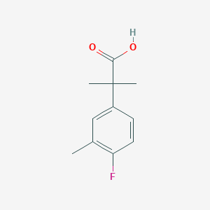 molecular formula C11H13FO2 B2972523 2-(4-Fluoro-3-methylphenyl)-2-methylpropanoic acid CAS No. 1250140-56-7