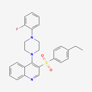 molecular formula C27H26FN3O2S B2972525 3-((4-Ethylphenyl)sulfonyl)-4-(4-(2-fluorophenyl)piperazin-1-yl)quinoline CAS No. 902910-62-7