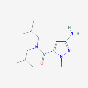 molecular formula C13H24N4O B2972532 3-amino-N,N-diisobutyl-1-methyl-1H-pyrazole-5-carboxamide CAS No. 1856032-65-9