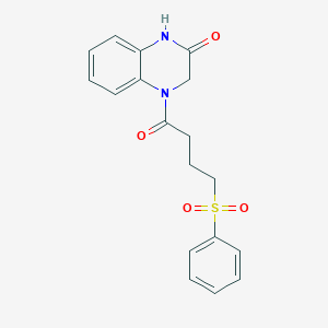 4-(4-(phenylsulfonyl)butanoyl)-3,4-dihydroquinoxalin-2(1H)-one