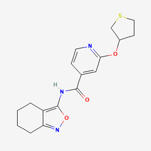 molecular formula C17H19N3O3S B2972550 N-(4,5,6,7-tetrahydro-2,1-benzoxazol-3-yl)-2-(thiolan-3-yloxy)pyridine-4-carboxamide CAS No. 2034360-34-2