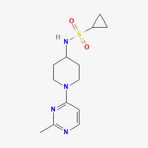 molecular formula C13H20N4O2S B2972552 N-[1-(2-Methylpyrimidin-4-yl)piperidin-4-yl]cyclopropanesulfonamide CAS No. 2415489-98-2