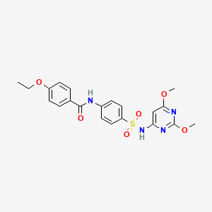 molecular formula C21H22N4O6S B2972560 N-(4-(N-(2,6-二甲氧基嘧啶-4-基)磺酰基)苯基)-4-乙氧基苯甲酰胺 CAS No. 314247-79-5