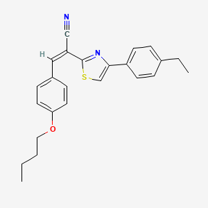 molecular formula C24H24N2OS B2972562 (Z)-3-(4-butoxyphenyl)-2-(4-(4-ethylphenyl)thiazol-2-yl)acrylonitrile CAS No. 476669-31-5