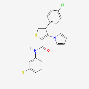 4-(4-chlorophenyl)-N-[3-(methylsulfanyl)phenyl]-3-(1H-pyrrol-1-yl)thiophene-2-carboxamide