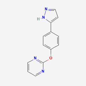 molecular formula C13H10N4O B2972580 2-[4-(1H-Pyrazol-3-Yl)Phenoxy]Pyrimidine CAS No. 321998-82-7