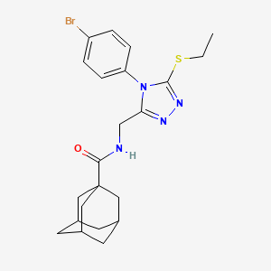 molecular formula C22H27BrN4OS B2972581 N-[[4-(4-bromophenyl)-5-ethylsulfanyl-1,2,4-triazol-3-yl]methyl]adamantane-1-carboxamide CAS No. 476441-94-8