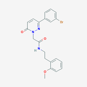molecular formula C21H20BrN3O3 B2972582 2-(3-(3-溴苯基)-6-氧代吡哒嗪-1(6H)-基)-N-(2-甲氧基苯乙基)乙酰胺 CAS No. 941929-93-7
