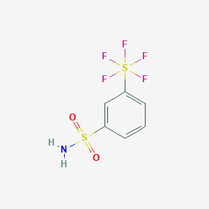molecular formula C6H6F5NO2S2 B2972584 3-(Pentafluoro-lambda6-sulfanyl)benzenesulfonamide CAS No. 2027982-43-8