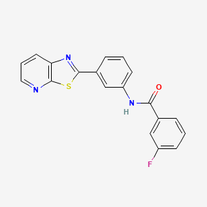 3-fluoro-N-(3-(thiazolo[5,4-b]pyridin-2-yl)phenyl)benzamide