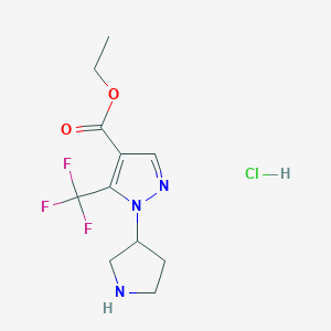 Ethyl 1-pyrrolidin-3-yl-5-(trifluoromethyl)pyrazole-4-carboxylate;hydrochloride