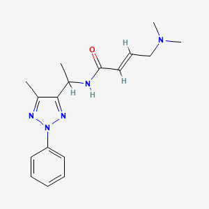 molecular formula C17H23N5O B2972601 (E)-4-(Dimethylamino)-N-[1-(5-methyl-2-phenyltriazol-4-yl)ethyl]but-2-enamide CAS No. 2411324-58-6