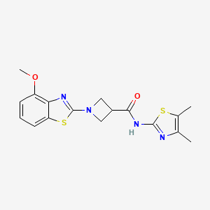 molecular formula C17H18N4O2S2 B2972606 N-(4,5-dimethylthiazol-2-yl)-1-(4-methoxybenzo[d]thiazol-2-yl)azetidine-3-carboxamide CAS No. 1396859-98-5